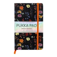 Pukka Bloom Softcover Notebook 130mm x 210mm Black 192 Pages 8mm Lined 80gsm